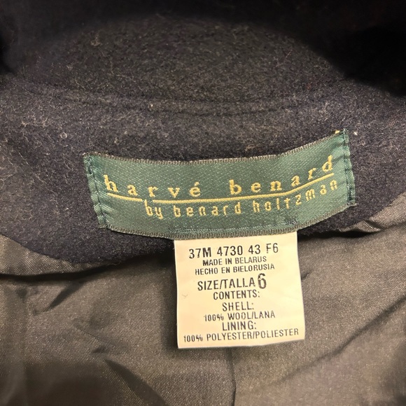 Harve Bernard by Bernard Holzman Wool Navy peacoat - Picture 6 of 7